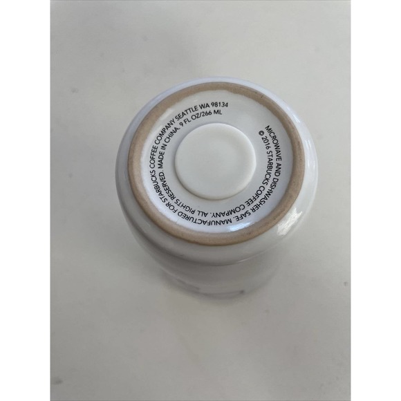 Starbucks Scroll Ceramic Travel Cup 9fl oz Mug with LId 2016 - Picture 8 of 11